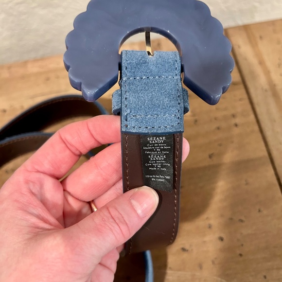 NWOT Sezane Blue Sandy Belt